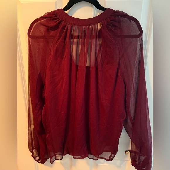Lulu's Sheer Relaxed Blouse - Picture 3 of 7
